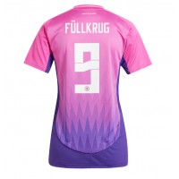 Camiseta Alemania Niclas Fullkrug #9 Segunda Equipación Replica Eurocopa 2024 para mujer mangas cortas